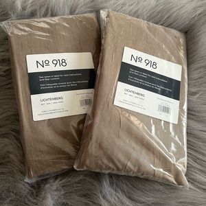 No.918 Erica Crushed Sheer Voile Rod Pocket Curtain Panel,51" x 84",Taupe - 2 ea